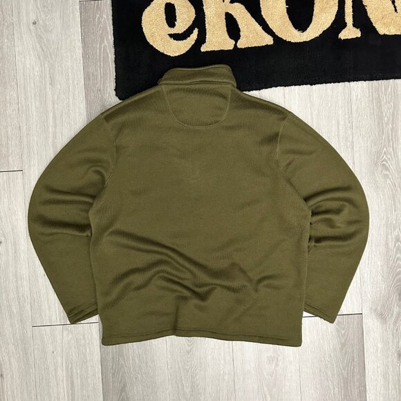 Mossy Oak Boxy 1/4 Zip Men's Olive Green/Camo Sweatshirt - Size XL - Picture 2 of 6